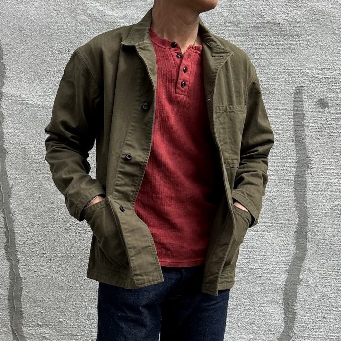 コリンボ COLIMBO NAVAL WORK JKT. N-3 TYPE HERRINGBONE TWILL PLAIN