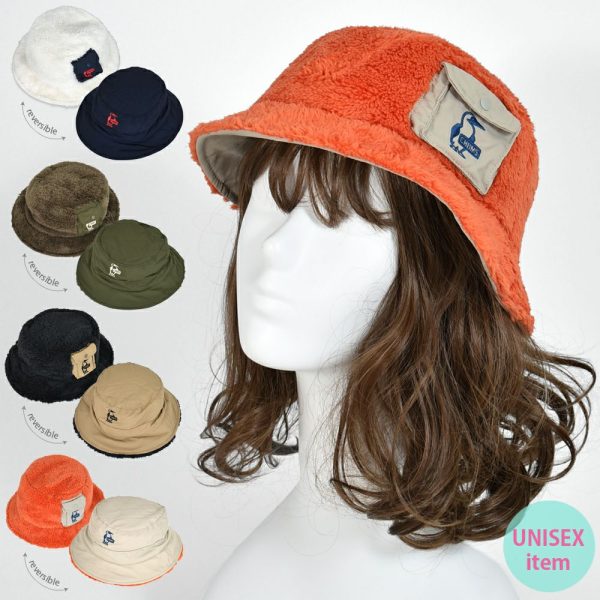 チャムス (CHUMS) エルモフリースリバーシブルバケットハット Elmo Fleece Reversible Bucket Hat 帽子 ボアハット CH05-1342