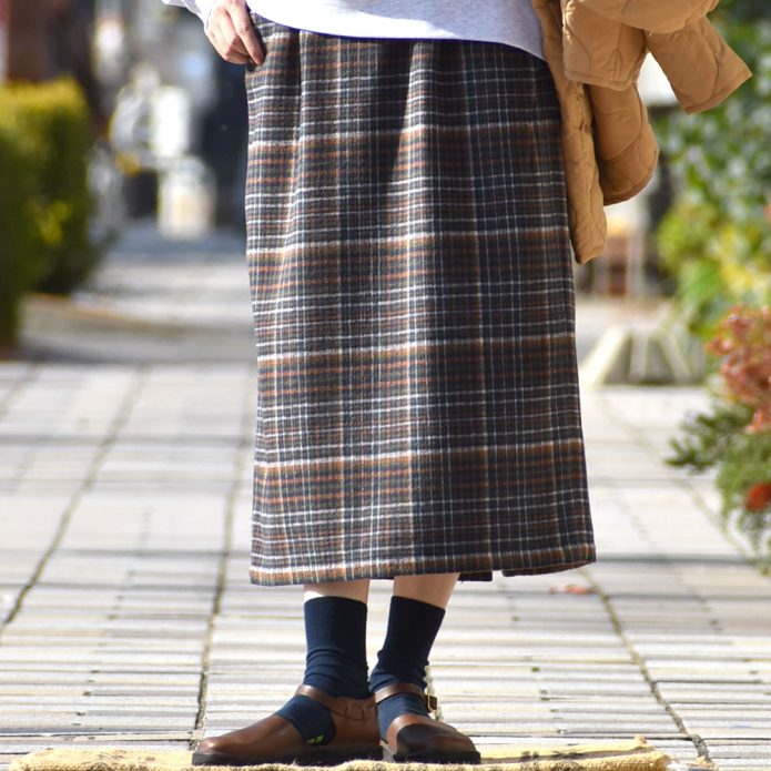 ケレン(KELEN) CHECK STRAIGHT SKIRT -TOOGO- チェックIラインスカート タイトスカート LKL22FSK3 トップジミーのレディースコーディネート画像