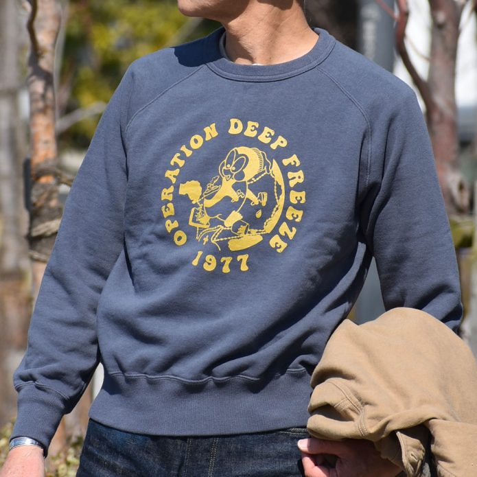 コリンボ (COLIMBO) LAGERGELD SWEAT RAGLAN SWEAT -O.D.F. 1977- ラガーフェルドラグランスウェット 長袖プリントスウェットシャツ ラグランスリーブスウェットシャツ ZA-0404